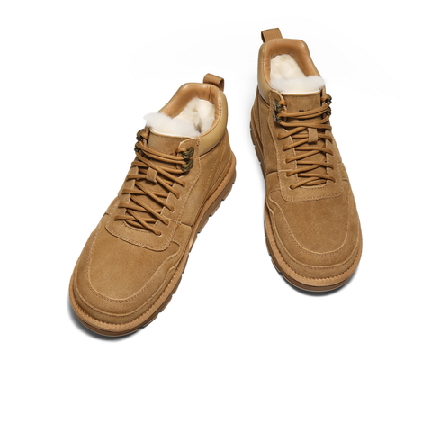 百丽户外休闲雪地靴男2025新款冬季厚实高帮保暖靴东北靴A1334DD5