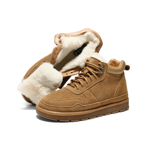 百丽户外休闲雪地靴男2025新款冬季厚实高帮保暖靴东北靴A1334DD5