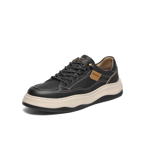 百丽厚底增高休闲板鞋男2025新秋户外潮搭套脚工装鞋加绒A2159CM5