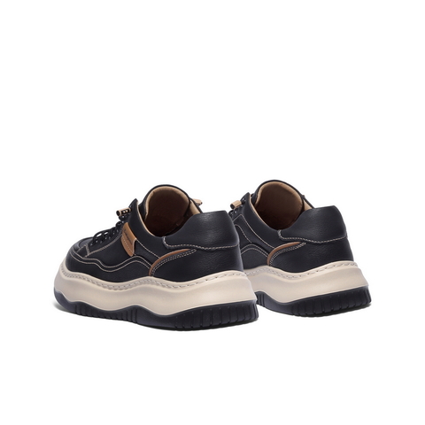 百丽厚底增高休闲板鞋男2025新秋户外潮搭套脚工装鞋加绒A2159CM5