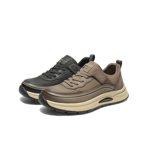 百丽厚底增高休闲运动鞋男2025新款冬舒适套脚户外工装鞋L6017DM5