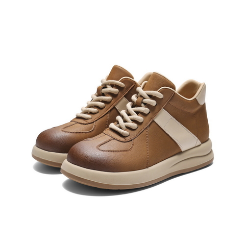 百丽时尚撞色休闲靴女2025冬新商场同款厚底增高高帮鞋E5J1DDD5