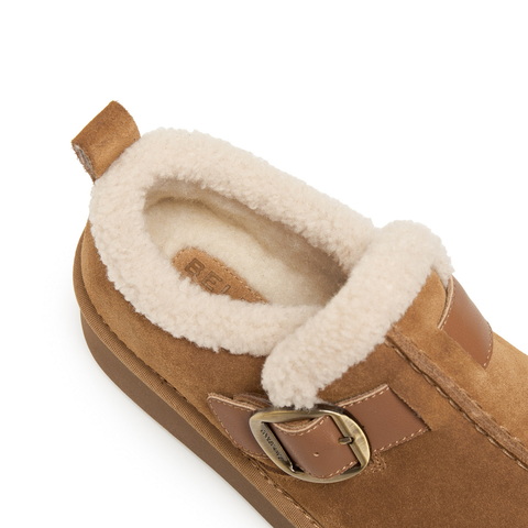 百丽复古厚底增高雪地靴女2025冬新商场同款加毛保暖短靴E6D1DDM5