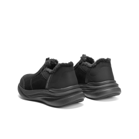 百丽厚底增高健步鞋男25新冬一脚蹬懒人鞋休闲运动鞋加绒A2227DM5