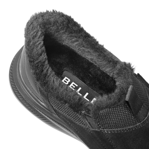 百丽厚底增高健步鞋男25新冬一脚蹬懒人鞋休闲运动鞋加绒A2227DM5