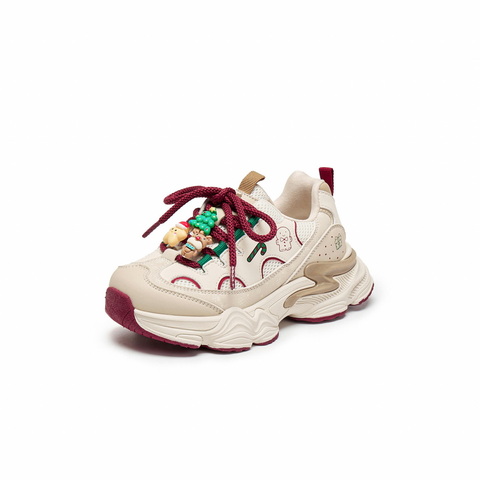 百丽时尚撞色厚底老爹鞋女童2025冬新商场同款童趣休闲鞋50603D85