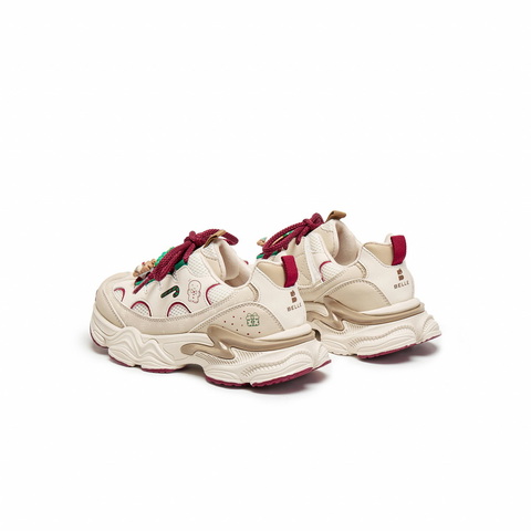 百丽时尚撞色厚底老爹鞋女童2025冬新商场同款童趣休闲鞋50603D85