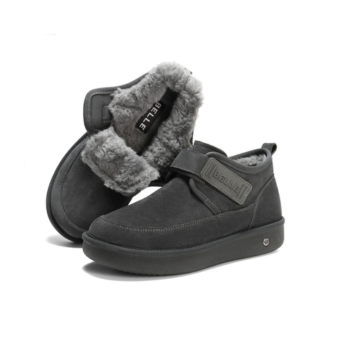 百丽户外休闲雪地靴男2025新款冬商场同款厚底保暖东北靴8XW01DD5