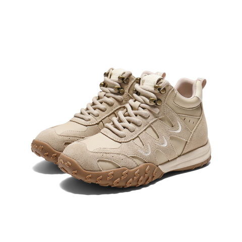 百丽时尚运动风高帮鞋女2025冬新商场同款舒适百搭休闲鞋E5W1DDD5