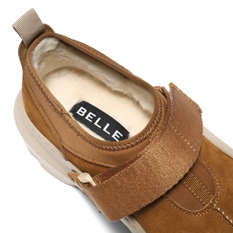 百丽厚底户外休闲保暖鞋男2025新款冬魔术贴毛毛鞋雪地靴A2245DM5