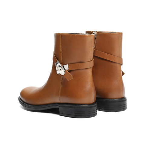 百丽时尚搭扣时装靴女2025冬新真皮舒适低跟百搭短靴B2819DD5