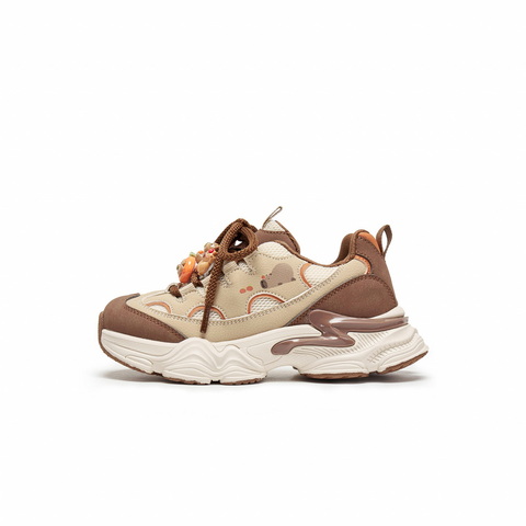 百丽时尚撞色厚底老爹鞋女童2025冬新商场同款童趣休闲鞋50603D85