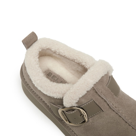 百丽复古厚底增高雪地靴女2025冬新商场同款加毛保暖短靴E6D1DDM5