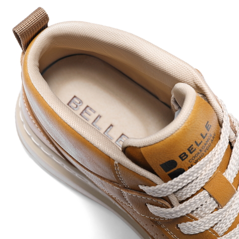 百丽复古潮搭高帮休闲鞋男2025新款冬季厚底增高板鞋8QZ11DD5