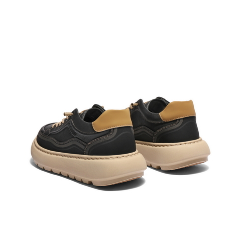 百丽厚底增高休闲鞋男2025新款秋季商场同款套脚工装板鞋8XE01CM5