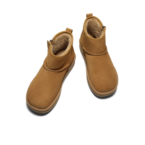 百丽户外休闲雪地靴男2025新款冬商场同款厚底保暖东北靴8XU01DD5