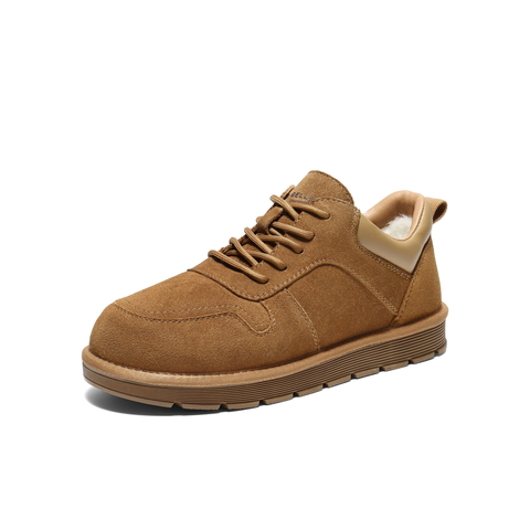 百丽户外休闲低帮雪地鞋男2025新款冬季厚实保暖鞋毛毛鞋A2258DM5