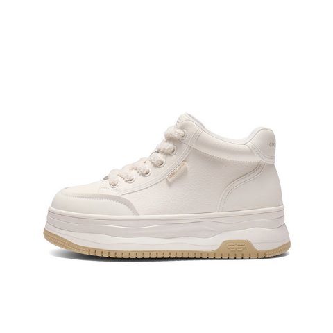 百丽简约休闲靴女2025冬新商场同款厚底增高高帮休闲鞋E6S1DDD5