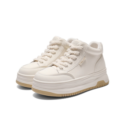 百丽简约休闲靴女2025冬新商场同款厚底增高高帮休闲鞋E6S1DDD5