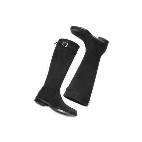 百丽复古绒面弹力靴女2025冬新商场同款气质显瘦弹力高靴3QFF2DG5