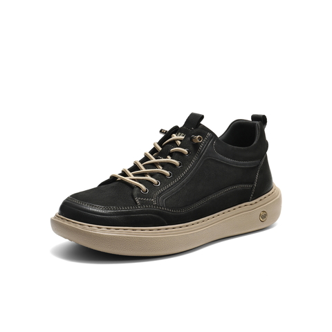 百丽高帮休闲板鞋男2025新款冬商场同款牛皮革套脚工装鞋8YE11DD5