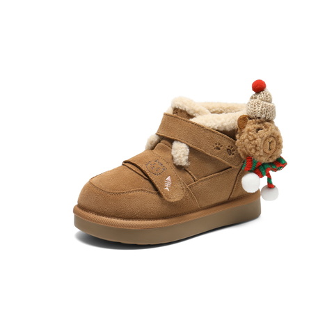 百丽童趣猫猫童靴女童2025冬新商场同款舒适保暖休闲短靴69010D95