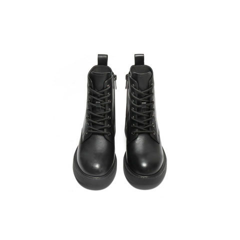 百丽复古擦色马丁靴女2025冬新商场同款真皮显瘦休闲短靴E8M2DDZ5