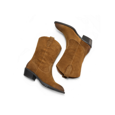 百丽时尚高跟西部靴女2025冬新商场同款利落尖头高靴BDU60DZ5