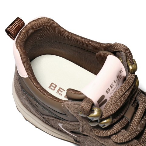 百丽时尚运动风高帮鞋女2025冬新商场同款舒适百搭休闲鞋E5W1DDD5