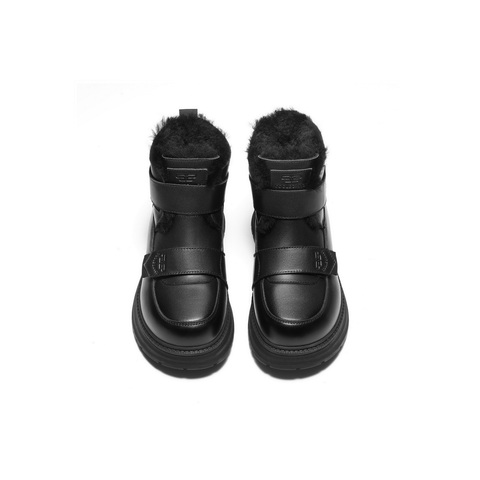 百丽厚底增高雪地靴女2025冬新商场同款保暖魔术贴东北靴E8R1DDD5