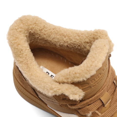 百丽加绒保暖高帮板鞋女2025冬新商场同款厚底增高休闲鞋E5T1DDD5