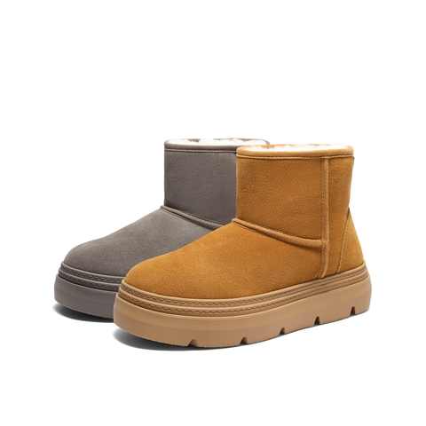 百丽暖墩墩雪地靴男靴2025新款冬厚底增高保暖休闲东北靴A2202DD5