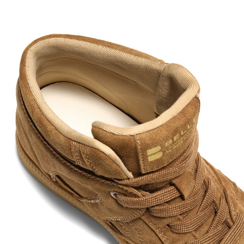 百丽复古百搭高帮鞋女2025冬新商场同款舒适薄底休闲鞋E8H1DDD5