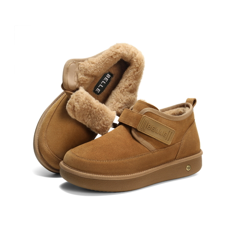 百丽户外休闲雪地靴男2025新款冬商场同款厚底保暖东北靴8XW01DD5