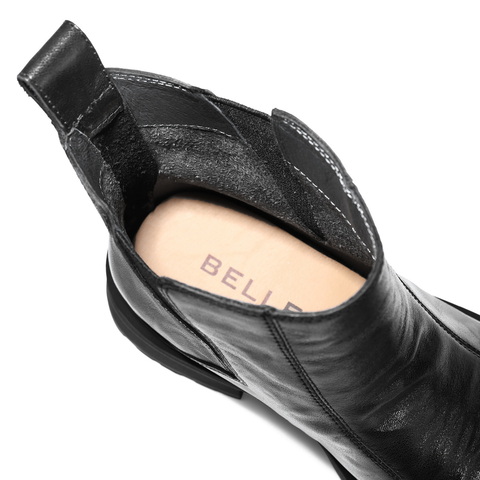 百丽复古褶皱切尔西靴女2025冬新厚底增高休闲短靴B2914DD5