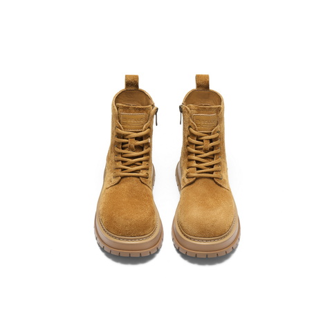 百丽复古绒面马丁靴女2025冬新厚底增高美拉德休闲短靴B2908DD5