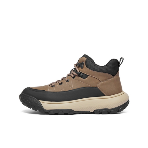 百丽高帮休闲运动鞋男2025新款冬季厚底增高时装短靴板鞋A2169DD5