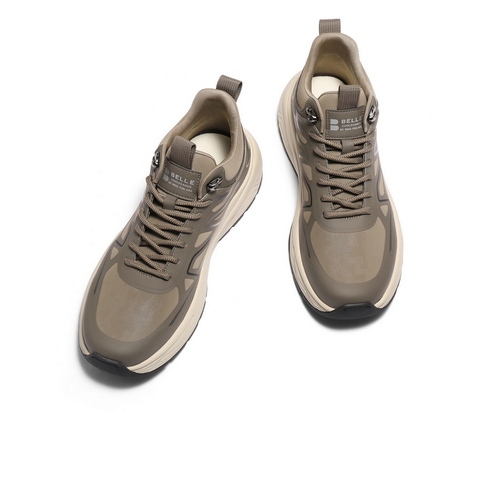 百丽高帮休闲运动鞋男鞋2025新款冬季厚底增高潮搭户外鞋A2176DD5