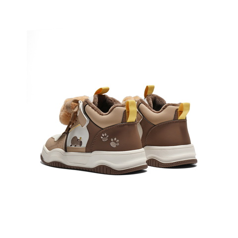 百丽卡通撞色高帮板鞋女童2025冬新商场同款童趣休闲鞋25080D85