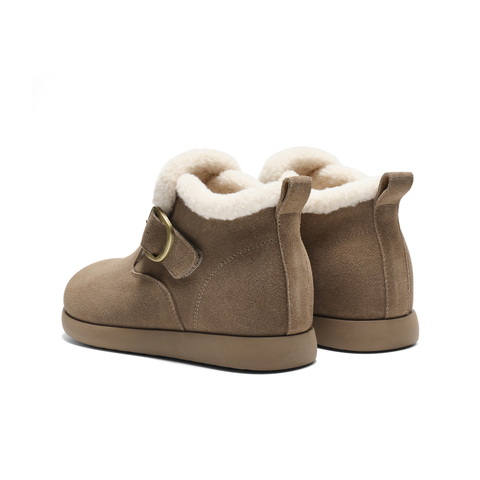 百丽复古高帮勃肯鞋女2025冬新商场同款内增高保暖休闲鞋E5A1DDD5