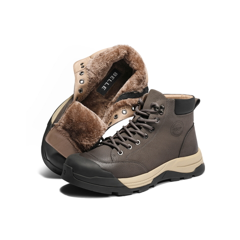 百丽时尚潮搭休闲马丁靴男2025新冬季厚底增高户外工装鞋A2265DD5