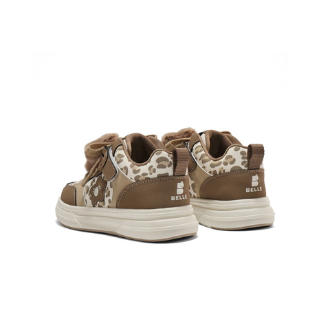 百丽撞色星星板鞋女童2025冬新商场同款舒适休闲鞋25670D85