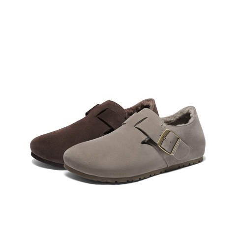 百丽外穿休闲百搭工装鞋男2025秋舒适简约全包勃肯鞋加绒B3701CM5