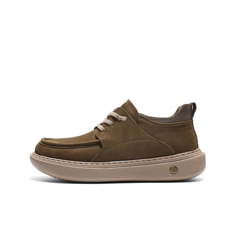 百丽高帮休闲板鞋男2025新款冬季商场款牛皮革厚底工装鞋8VD11DD5