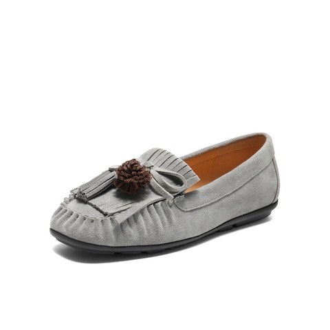 百丽小众流苏乐福鞋女2025秋新舒适软薄底便士乐福鞋B2694CA5