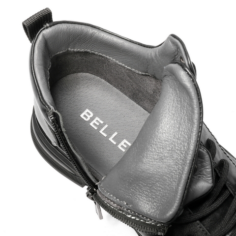 百丽高帮休闲皮鞋男2025新款冬季商场同款牛皮革舒适板鞋8WG01DD5