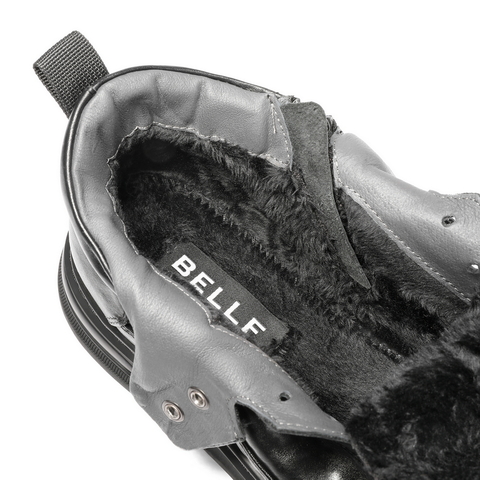 百丽高帮休闲皮鞋男2025新冬季商场款牛皮革舒适板鞋加绒8WG01DD5