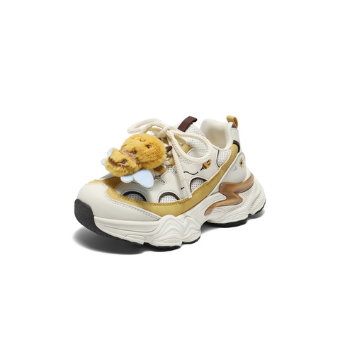 百丽时尚撞色老爹鞋女童2025秋新商场同款可爱饰扣休闲鞋50056C85