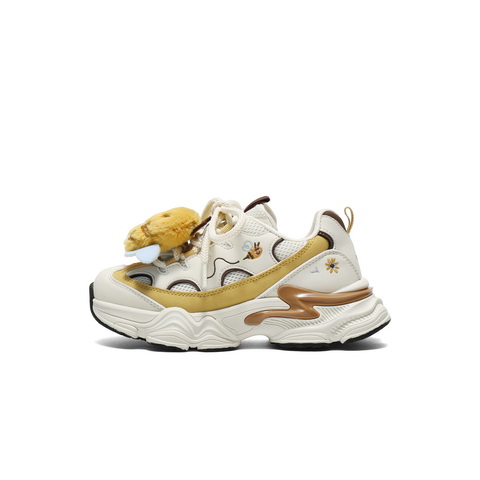 百丽时尚撞色老爹鞋女童2025秋新商场同款可爱饰扣休闲鞋50056C85