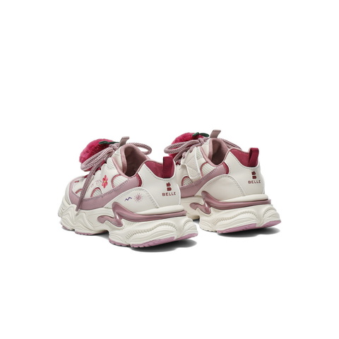 百丽时尚撞色老爹鞋女童2025秋新商场同款可爱饰扣休闲鞋50056C85